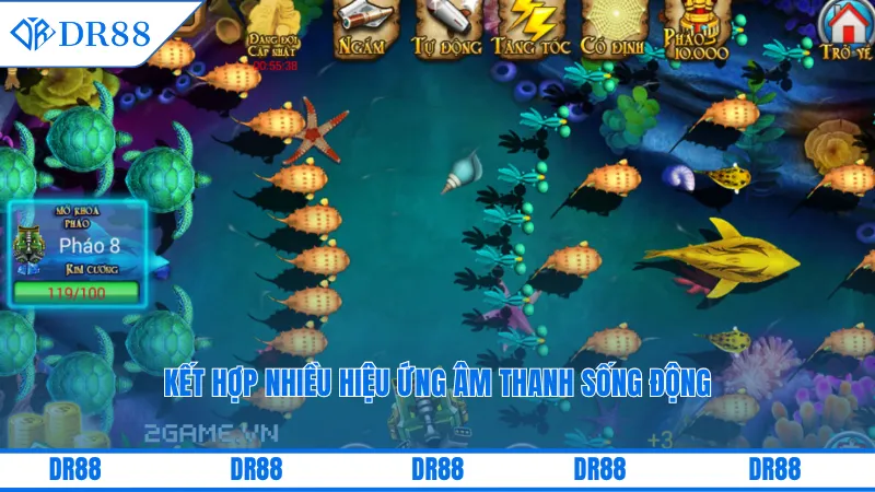 Kết hợp nhiều hiệu ứng âm thanh sống động